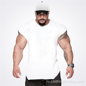 Workout mišićave vitke pamučne majice za muškarce